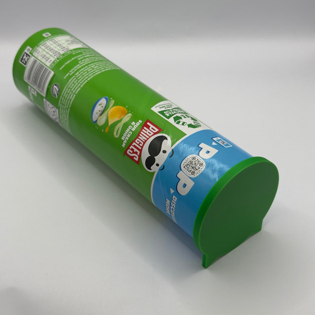 Pringles Tube cap with built in slide tray